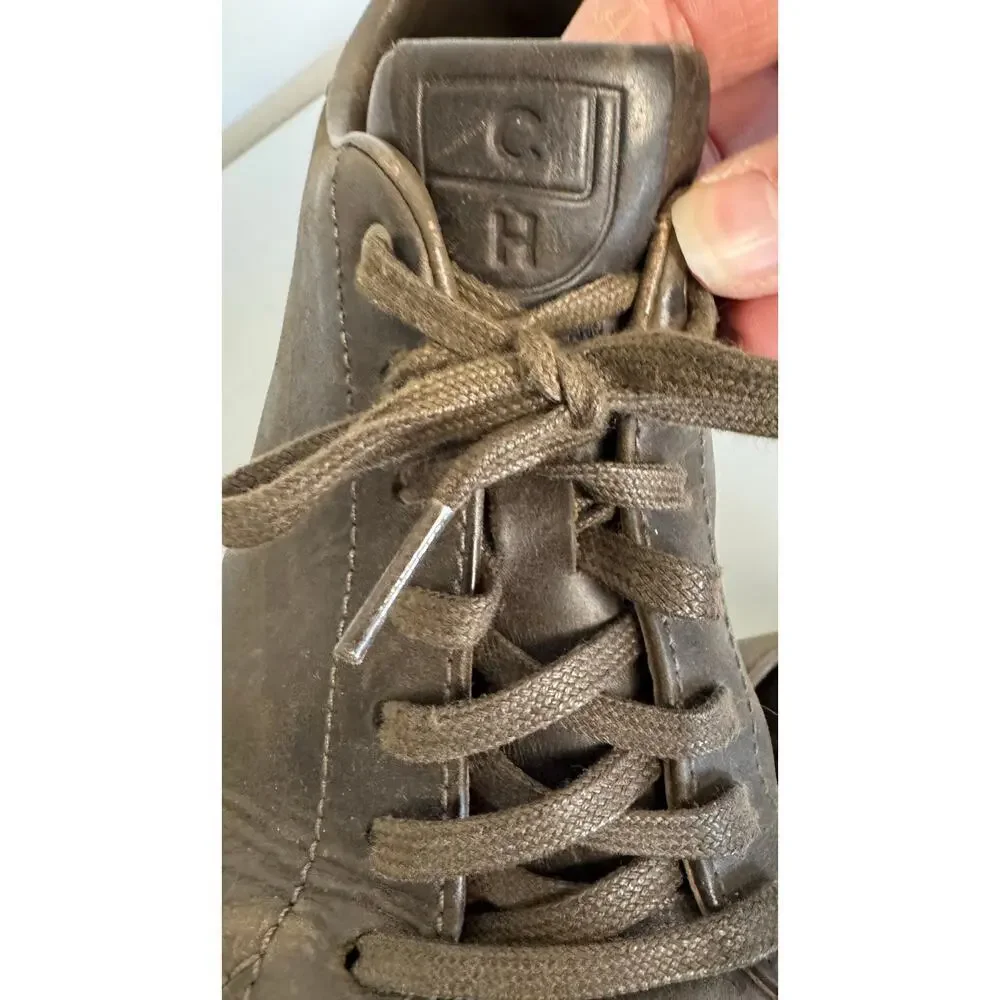 Cole Haan Grandpro Tennis Sneaker Lace Up Low TopLeather Shoe 8M Ironstone Gray